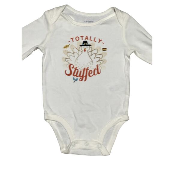 Carter's Baby's " Totally Stuffed" Long Sleeve Turkey One Piece 3 Months - Picture 3 of 7